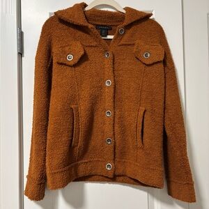 Tahari Burnt Orange Teddy Jacket